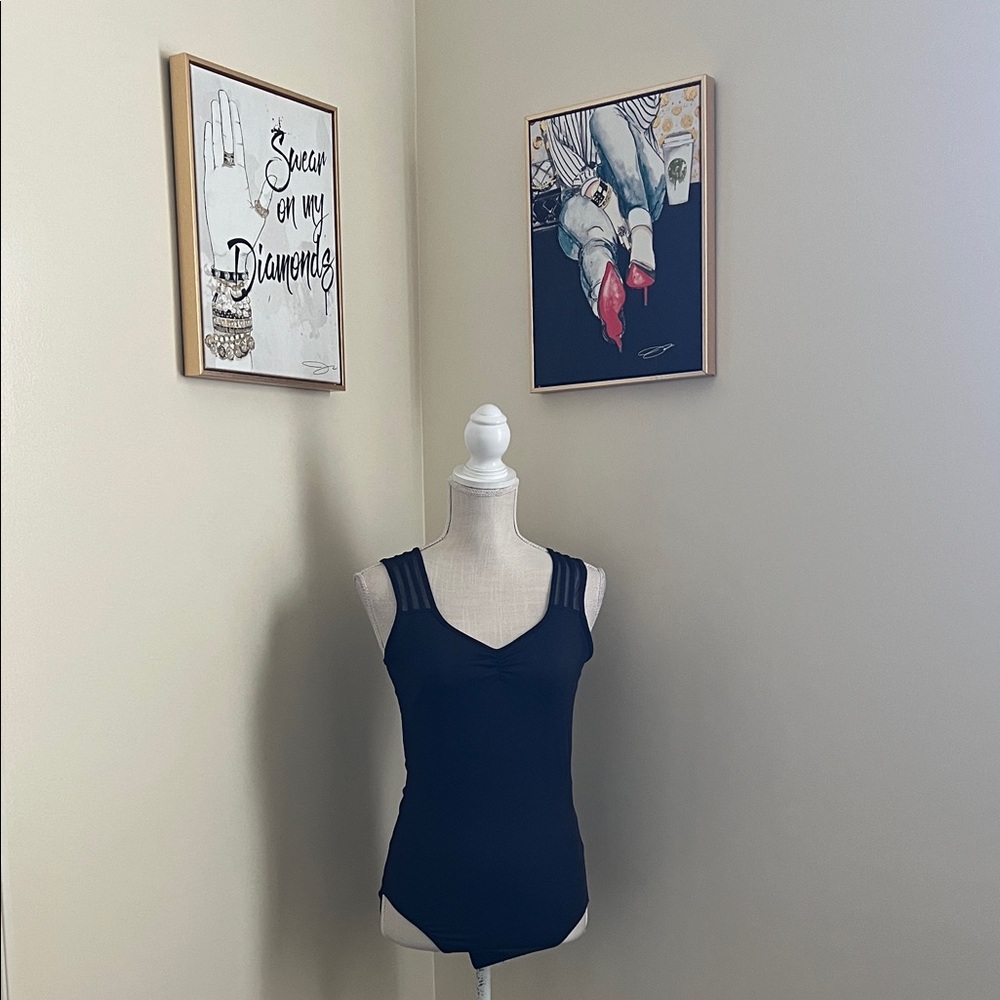 So Danca Elegant Black Sleeveless Top bodysuit